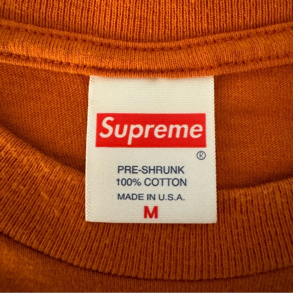 SUPREME Bed Tee Rust FW2021 Season 100% Cotton - Picture 3 of 14